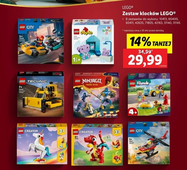 Zestawy LEGO za 29,99 zł w Lidlu