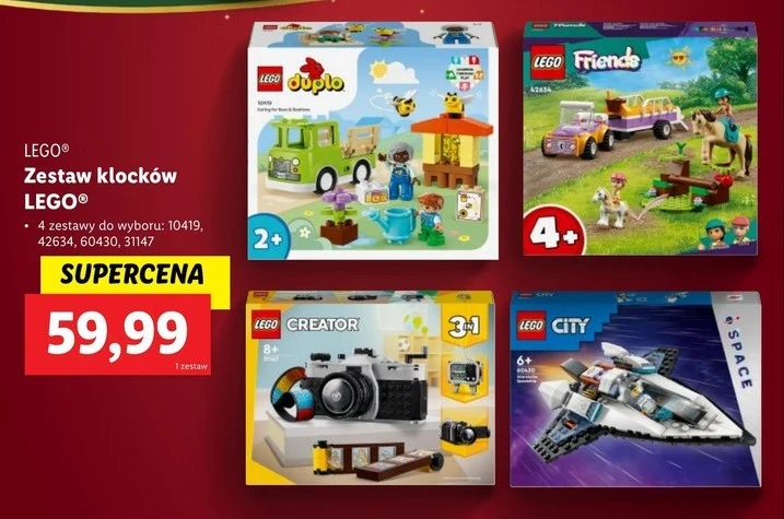 Zestawy LEGO za 59,99 zł w Lidlu