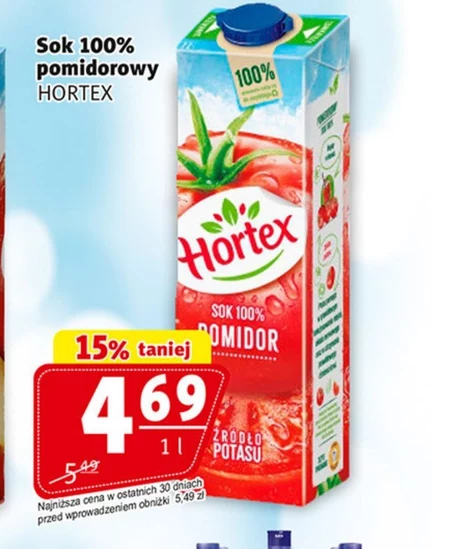 Hortex Sok 100 % pomidor 1 l