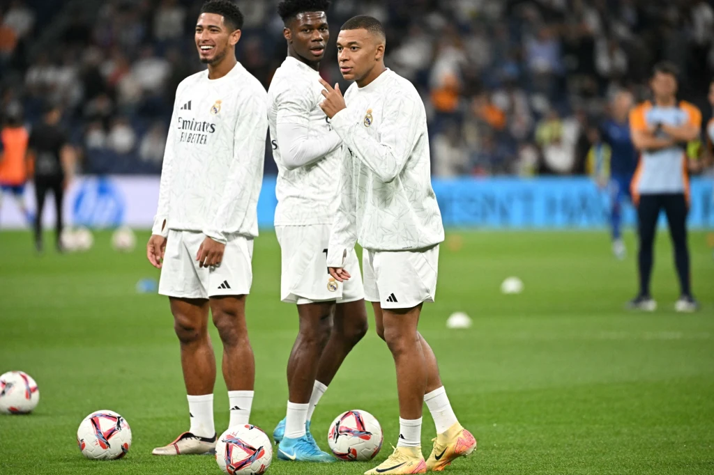 Jude Bellingham, Aurelien Tchouameni i Kylian Mbappe