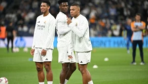Jude Bellingham, Aurelien Tchouameni i Kylian Mbappe