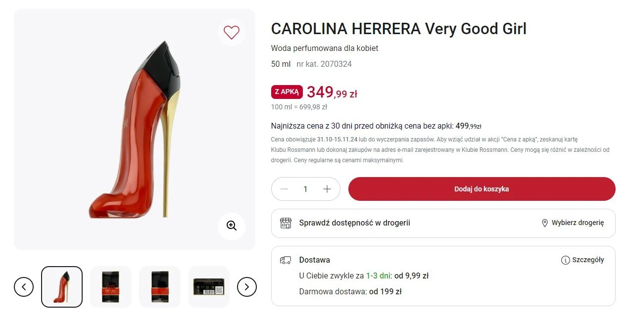Rossmann oferuje promocję na perfumy Carolina Herrera Very Good Girl! Rossmann oferuje promocję na perfumy Carolina Herrera Very Good Girl!