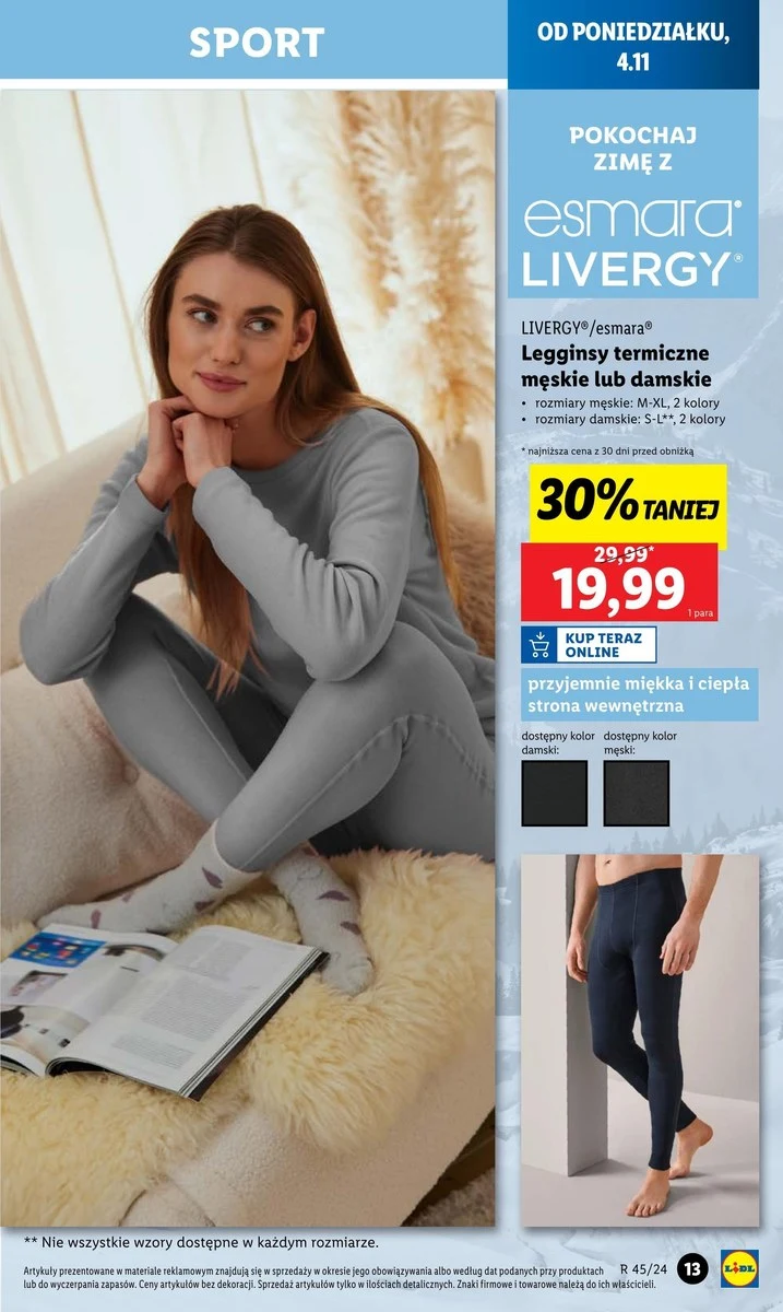 Legginsy termiczne w Lidlu