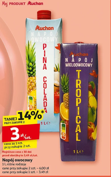 Napój owocowy Auchan