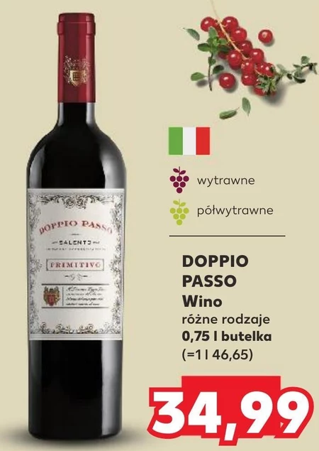 Wino półwytrawne Doppio Passo