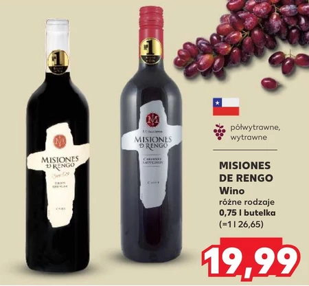 Wino półwytrawne Misiones de rengo