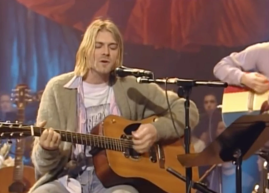 Kurt Cobain w czasie słynnego nagrania