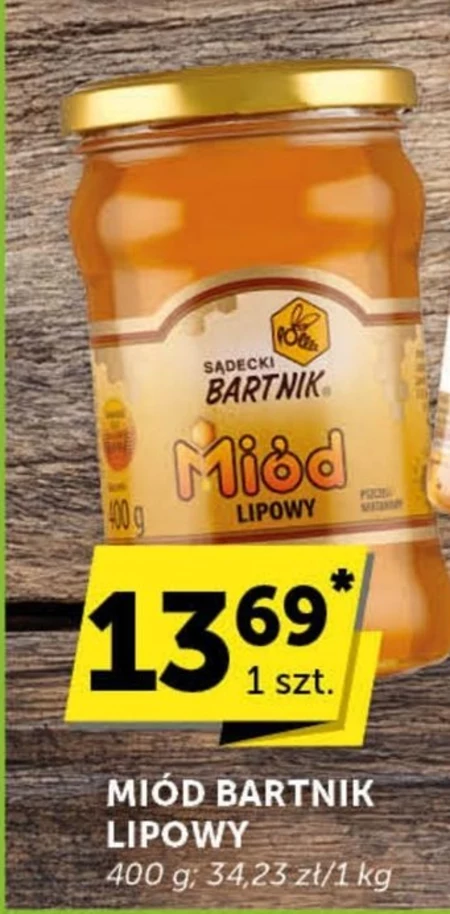 Sądecki Bartnik Miód pszczeli nektarowy lipowy 400 g