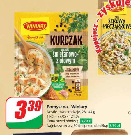 Winiary Pomysł na... Kurczak w sosie śmietanowo-ziołowym 30 g