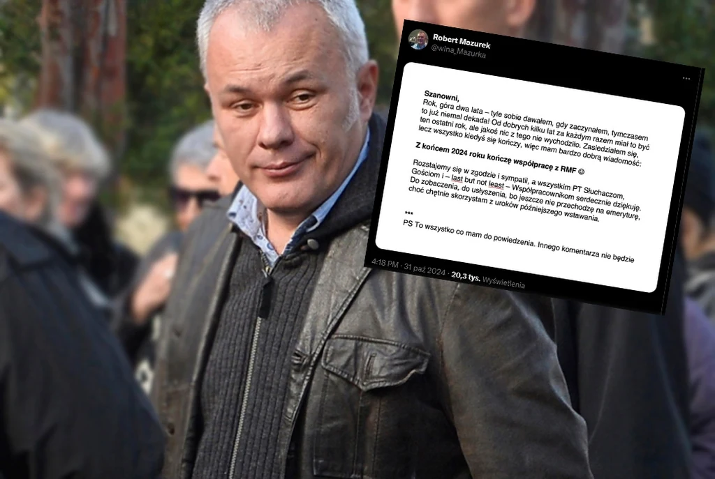 Robert Mazurek kończy współpracę z RMF FM