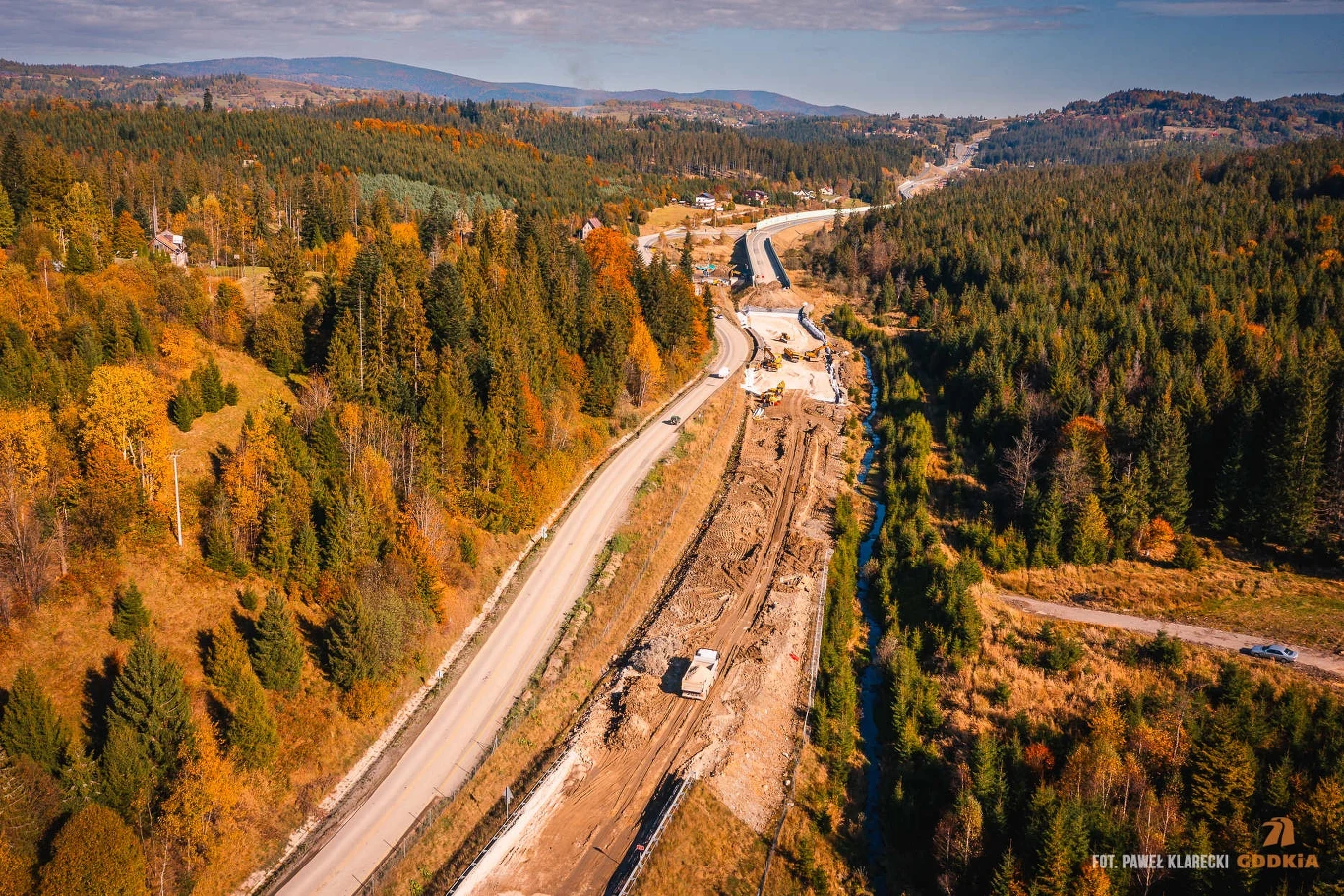 Fragment trasy S1 na skutek osunięcia ziemi nie nadaje się do użytkowania