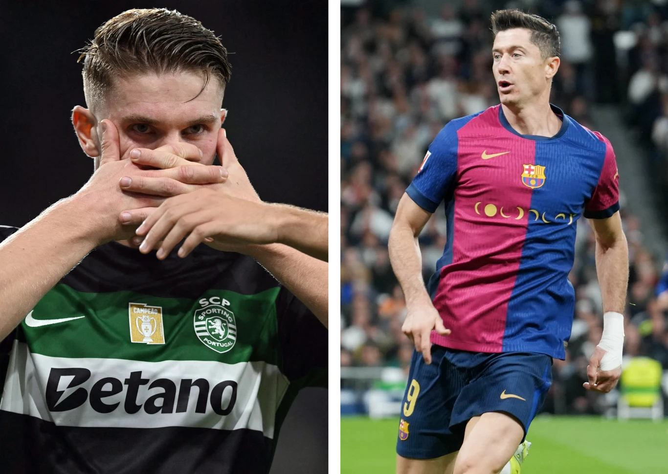 Viktor Gyokeres i Robert Lewandowski Viktor Gyokeres i Robert Lewandowski