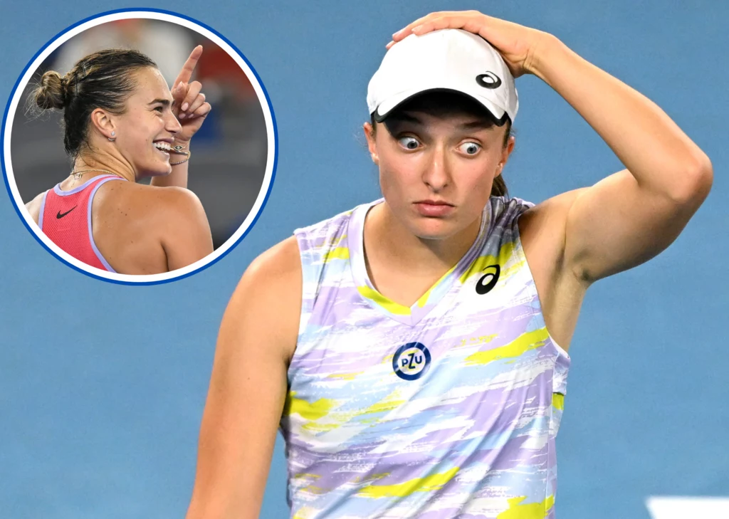 Tenis: WTA Finals. Na zdjęciu Aryna Sabalenka oraz Iga Świątek Tenis: WTA Finals. Na zdjęciu Aryna Sabalenka oraz Iga Świątek