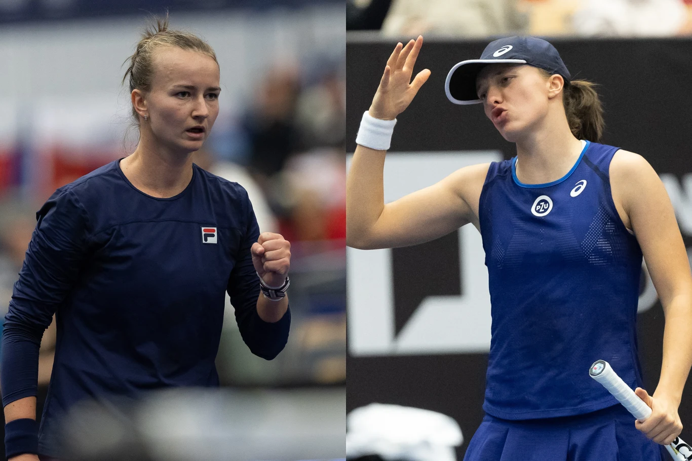 Iga Świątek i Barbora Krejcikova stoczyły pasjonującą walkę w Ostrawie w 2022 roku Iga Świątek i Barbora Krejcikova stoczyły pasjonującą walkę w Ostrawie w 2022 roku