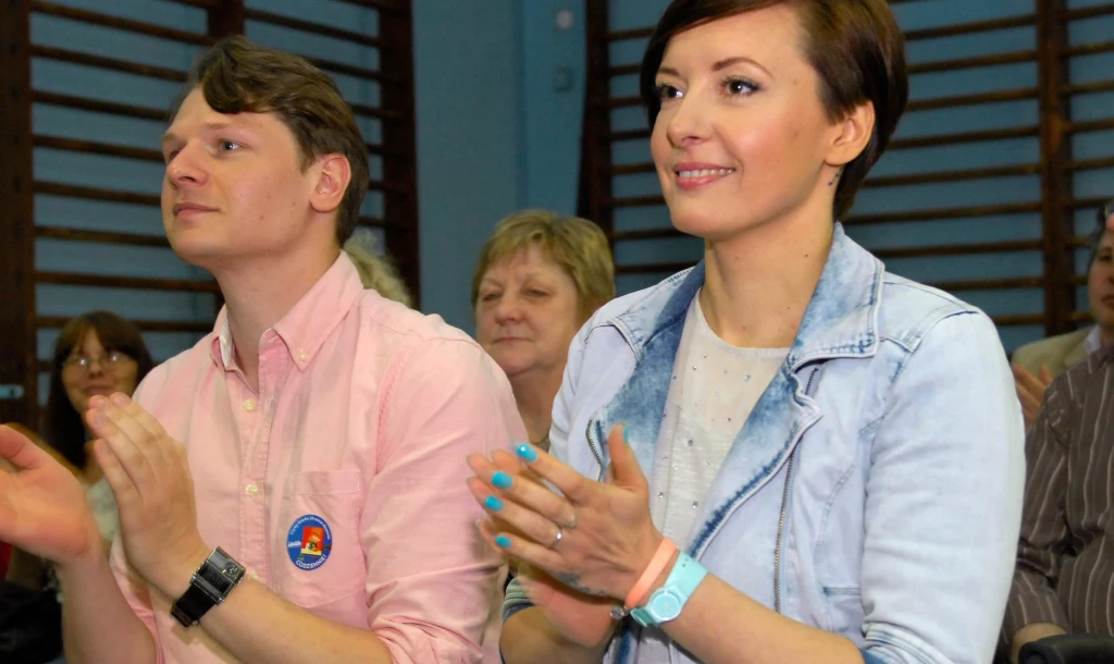 Monika Kuszyńska z mężem