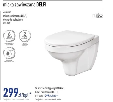 Miska wisząca wc Mito