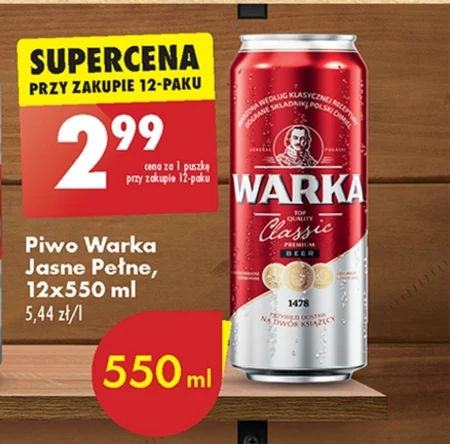 Warka Classic Piwo jasne 500 ml