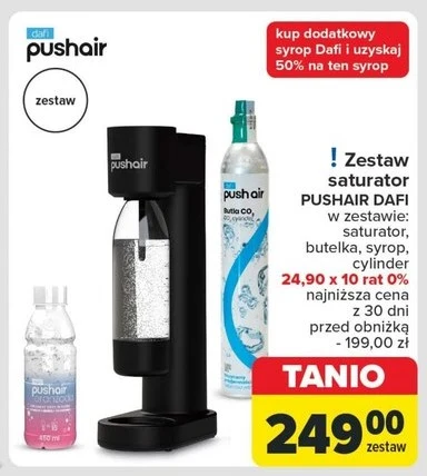 Saturator DAFI na promocji w Carrefourze 