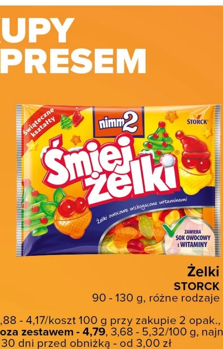 nimm2 Śmiejżelki Żelki owocowe wzbogacone witaminami 100 g