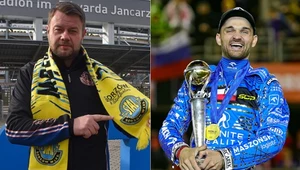Z lewej Dariusz Wróbel, prezes Stali Gorzów, z prawej Bartosz Zmarzlik.