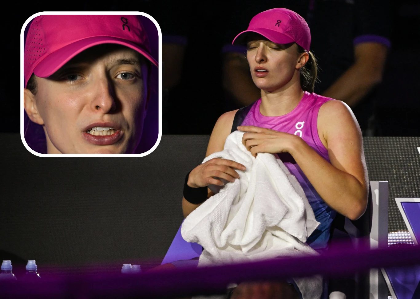 Iga Świątek podczas tegorocznego turnieju WTA Finals w Rijadzie