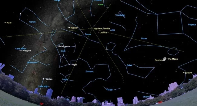 Taurydy to deszcz meteorów, którego szczyt przypada w listopadzie.