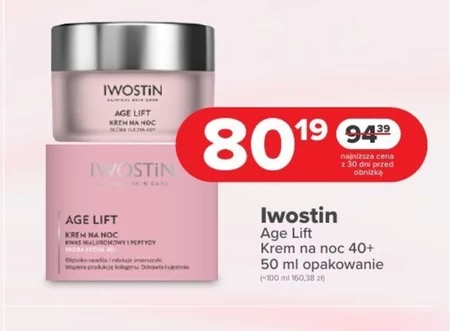 Iwostin Age Lift Krem na noc skóra normalna i mieszana 40+ 50 ml
