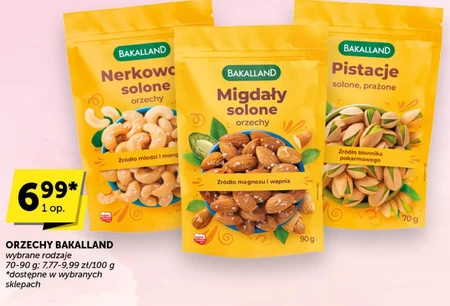 Bakalland Migdały solone orzechy 90 g