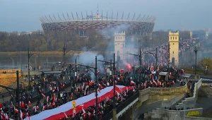 Marsz Niepodległości przechodzący przez Warszawę 