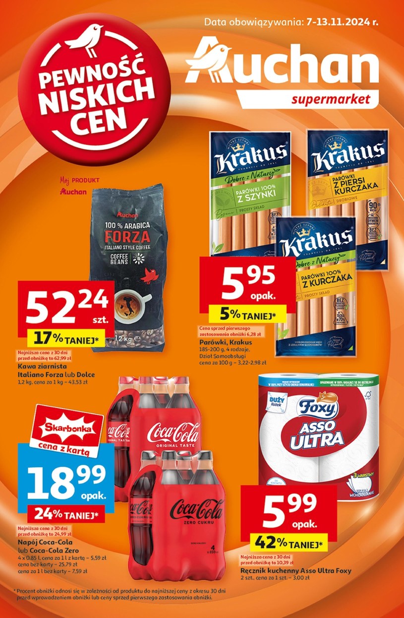 Gazetka promocyjna Auchan Supermarket - ważna od 07. 11. 2024 do 13. 11. 2024