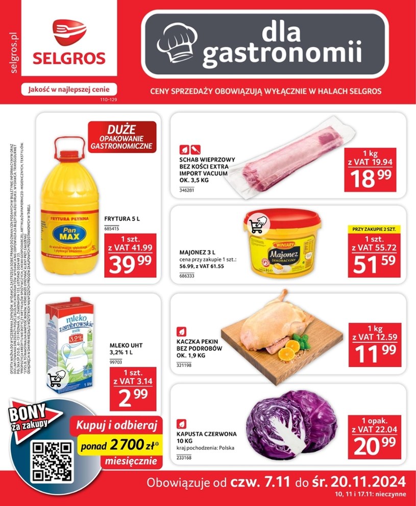 Gazetka: Dla gastronomii w Selgros!  - strona 1