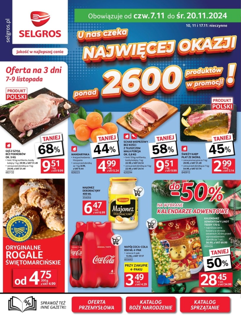 Gazetka: Oferta spożywcza w Selgros (bez alkoholu)  - strona 1