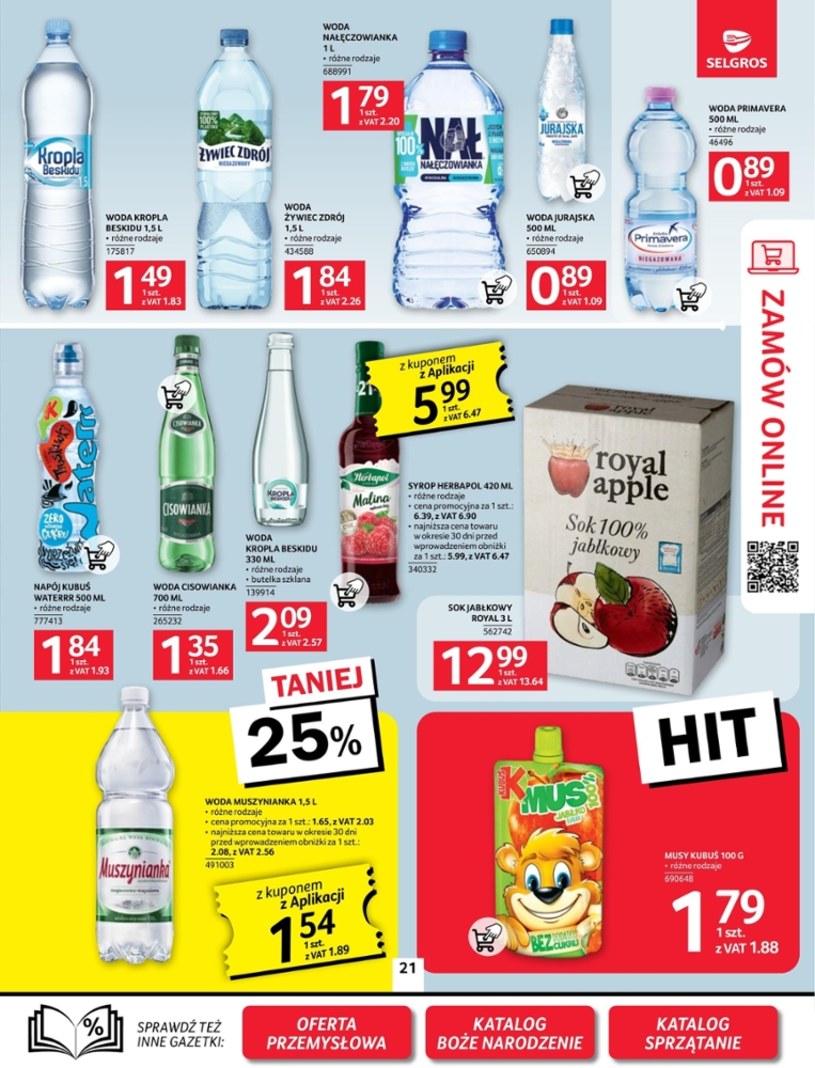 Gazetka: Oferta spożywcza w Selgros (bez alkoholu)  - strona 21