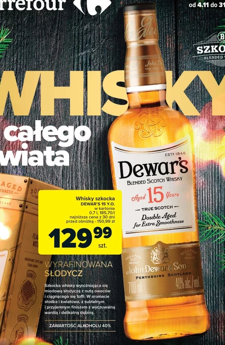 Dewar's 15 Years Szkocka whisky typu blend 700 ml