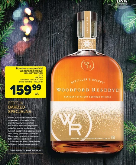 Woodford Reserve Kentucky Straight Bourbon Whiskey 700 ml