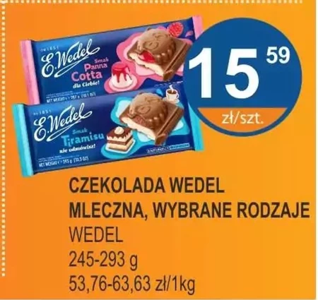 E. Wedel Czekolada mleczna o smaku tiramisu 293 g 