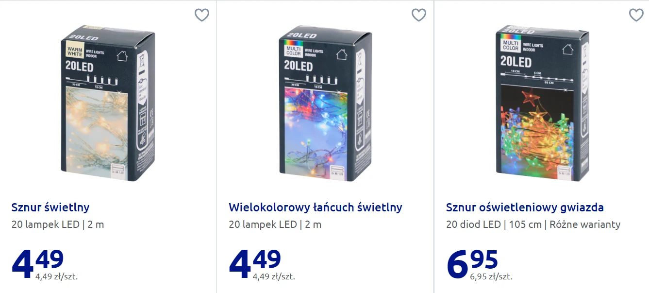 Lampki świąteczne w Action
