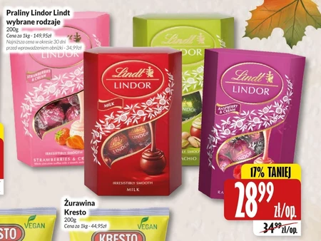Lindt Lindor Praliny z czekolady mlecznej 200 g