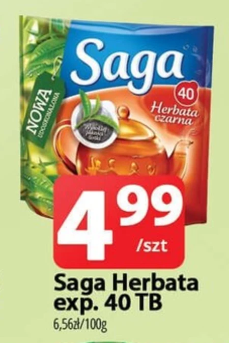 Saga Herbata czarna 56 g (40 torebek)