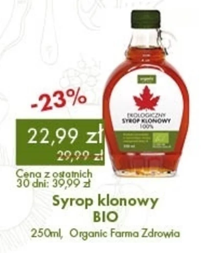 Syrop klonowy Organic Farma Zdrowia