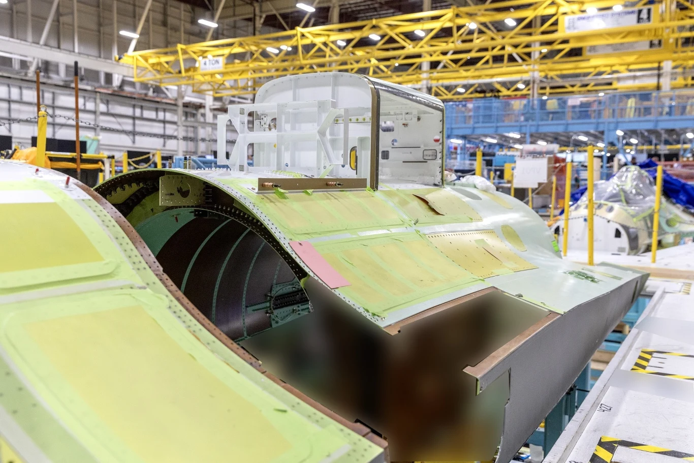 Tylna część struktury kadłuba F-16