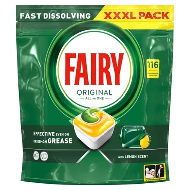 Fairy Original Cytryna Kapsułki do zmywarki All In One, 116 tabletek - 0