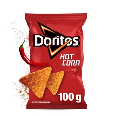 Doritos Hot Corn Chipsy kukurydziane o smaku ostrej papryki 100 g - 0