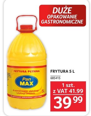 Pan Max Frytura płynna 5 l niska cena