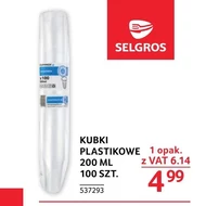 Kubki plastikowe Selgros