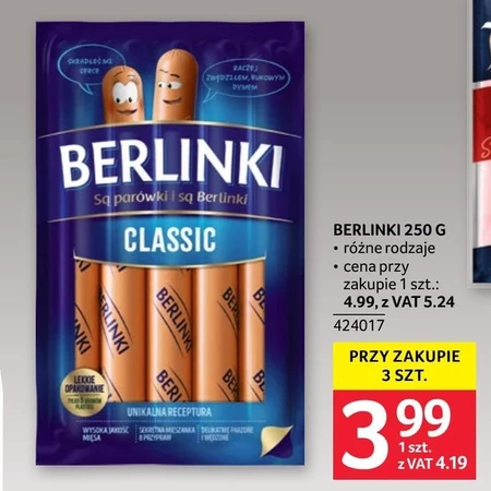 Berlinki Kiełbasa pepperoni 250 g
