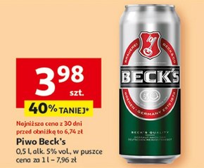 Beck's Piwo jasne 500 ml niska cena