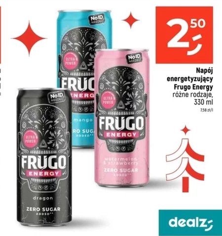 Frugo Energy Dragon Gazowany napój energetyzujący 330 ml