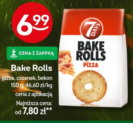 7 Days Bake Rolls Chrupki Chlebowe o smaku czosnku 150 g
