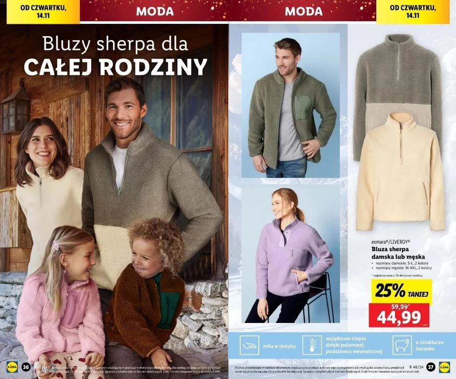 Lidl oferuje promocję na bluzy sherpa!